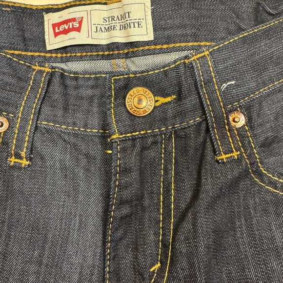 Levi’s Straight Leg Blue Jeans – Size 10 – Dark Wash 100% Cotton Classic Fit - Picture 6 of 16